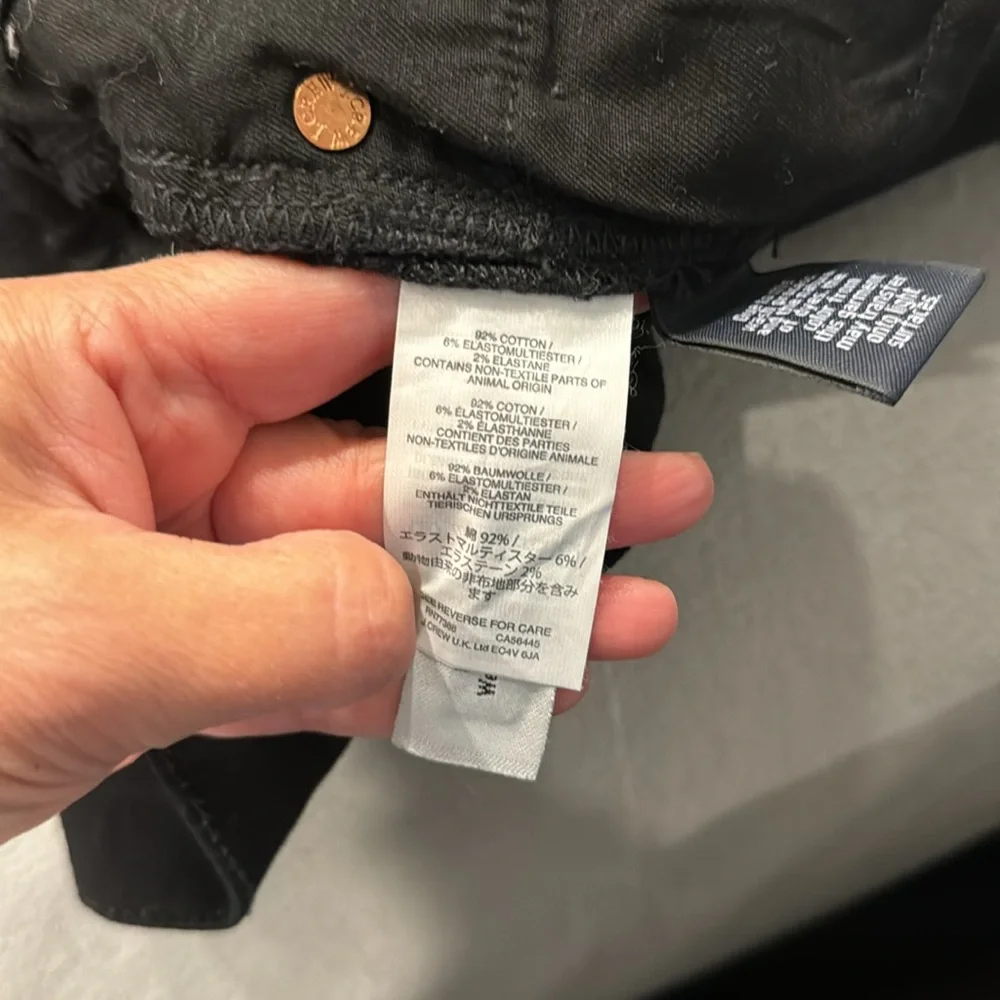 J. Crew Black Cropped Bootcut Jeans